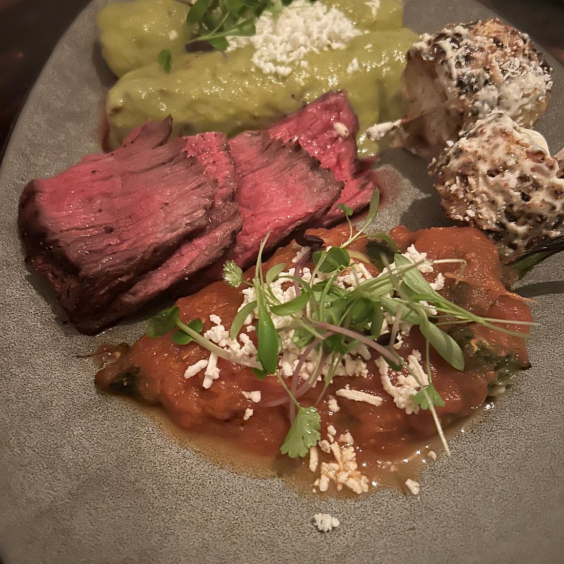 Alejandro's Mexican Restaurant signature dishes Bistec FritesMole EnchiladasEsquites